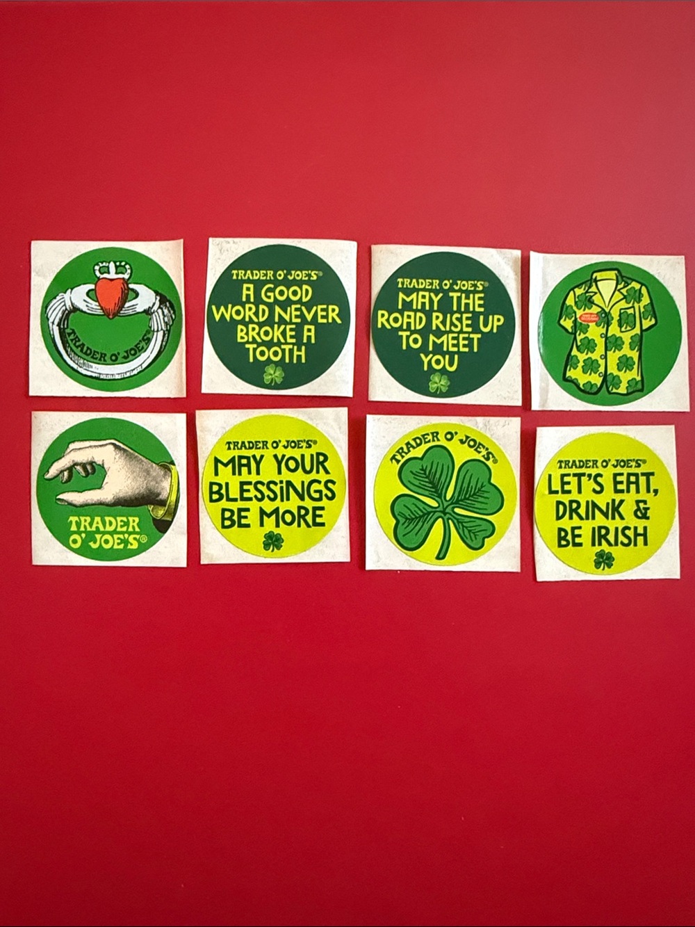 Vintage Trader Joe’s Irish Theme Stickers